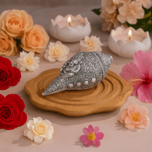 Silver-plated Ganesh Shankha (Conch)
